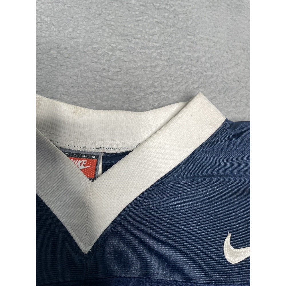 Vintage Nike Team Sports Football Jersey #14 Mens Large Navy Blue Made in USA - Picture 9 of 13